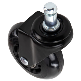 Колеса (ролики) BRABIX для кресла мягкие, резиновые, d 64 мм, КОМПЛЕКТ 5 шт., шток d 11 мм, в коробе, 533087