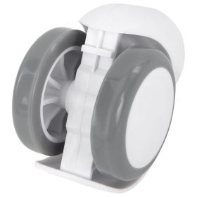 Колеса (ролики) BRABIX для кресла, прорезиненные, КОМПЛЕКТ 5 шт., шток d 11 мм, белые, в коробе, 533085