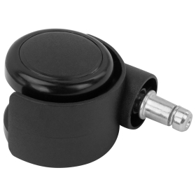 Колеса (ролики) BRABIX для кресла, прорезиненные, SLIM, КОМПЛЕКТ 5 шт., шток d 11 мм, черные, 533084