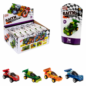 Конструктор пластиковый Blockformers "БАГГИ", АССОРТИ, 4 вида, дисплей, 1TOY, Т24007