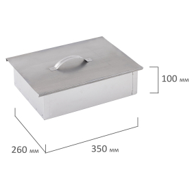 Коптильня одноярусная металлическая, размер 350х260х100 мм, в гофрокоробе, 701729