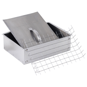 Коптильня одноярусная металлическая, размер 350х260х100 мм, в гофрокоробе, 701729