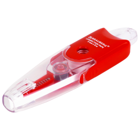 Корректирующая лента BRAUBERG "Click", 5 мм х 6 м, корпус прозрачный, автоматическая, блистер, 272660