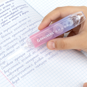 Корректирующая лента двусторонняя BRAUBERG "GRADE PASTEL", 5 мм x 10 м, корпус ассорти, блистер, 273025