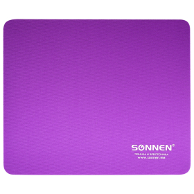 Коврик для мыши SONNEN "PURPLE", резина + ткань, 220х180х3 мм, 513307