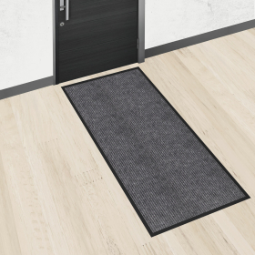 Коврик придверный 90х150 см, СЕРЫЙ, влаго-грязезащитный, 450 г/м2, ребристый, PRIMILA EXTRA, 701026