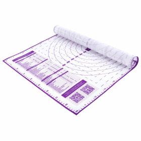 Коврик силиконовый для раскатки/запекания 46х66 см, фиолетовый, ПОДАРОК пластиковый нож, DASWERK, 608427