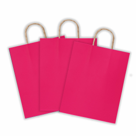 Крафт-пакет бумажный "Ruby red" 26х15х35 см, с кручеными ручками, плотность 80 г/м2, моноцвет, 112412