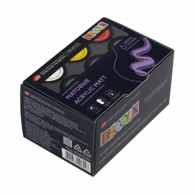 Краски акриловые матовые "Декола", 6 цветов по 20 мл, в банках, Невская Палитра, 143411020