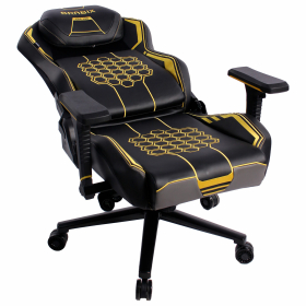 Кресло BRABIX PREMIUM "Tanos GM-180", мультиблок, 4D подлокотники, литой поролон, черное/желтое, 532953