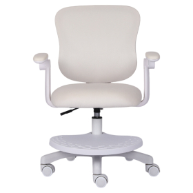 Кресло детское с подставкой для ног BRABIX "Sky MG-206", велюр, бежевое, 533156