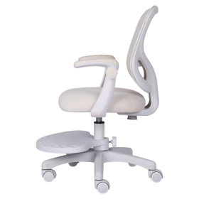 Кресло детское с подставкой для ног BRABIX "Sky MG-206", велюр, бежевое, 533156