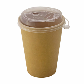 Крышка с питейником для бумажного стакана, диаметр 80 мм, глянцевая, прозрачная, полипропилен, ВЗЛП, 3002П