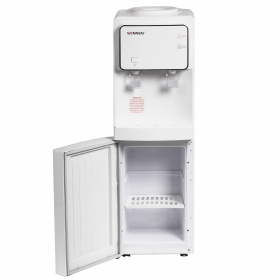 Кулер для воды SONNEN FSE-02i, напольный, НАГРЕВ/ОХЛАЖДЕНИЕ ЭЛЕКТРОННОЕ, шкаф, 2 крана, белый, 455742