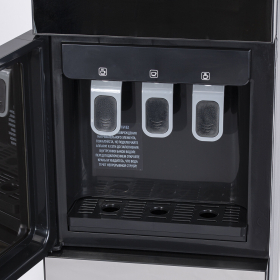 Кулер для воды SONNEN FSE-03G, напольный, нагрев/охлаждение электронное, НИЖНЯЯ ЗАГРУЗКА, 3 крана, зеркальный, 455753