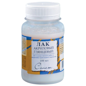 Лак акриловый глянцевый "Сонет", баночка 100 мл, Невская Палитра, 4627920