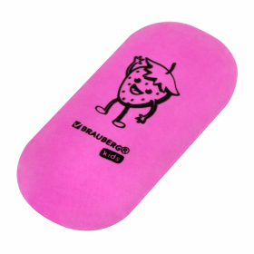 Ластик BRAUBERG KIDS "Fruits", 50х23х10 мм, пастельные цвета ассорти, 272674