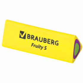 Ластик BRAUBERG "Fruity S", 44х15х15 мм, цвет ассорти, треугольный, 228713