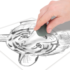 Ластик-клячка художественный, серый, в футляре, 40x36x10 мм, BRAUBERG ART "CLASSIC", 271154