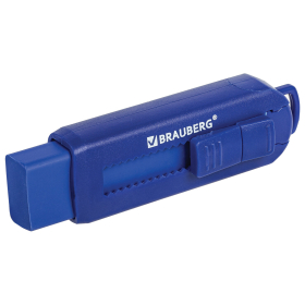 Ластик выдвижной BRAUBERG "Slider", 88х26х16 мм, синий, блистер, 271984