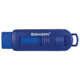 Ластик выдвижной BRAUBERG "Slider", 88х26х16 мм, синий, блистер, 271984