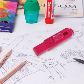 Ластик выдвижной BRAUBERG "Slider", 88х26х21 мм, яркие цвета корпуса ассорти, 271985