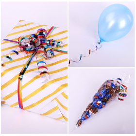 Лента упаковочная декоративная для шаров и подарков, мультицветный металлик, 5 мм х 250 м, ЗОЛОТАЯ СКАЗКА, 591844