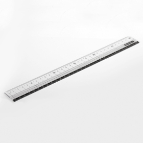 Линейка пластиковая 30 см BRAUBERG, прозрачная, черно-белая печать, европодвес, 210743