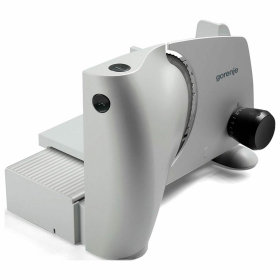 Ломтерезка GORENJE R607A, диаметр ножа 17 см, 110 Вт, диаметр ломтиков 0-15 мм, белый