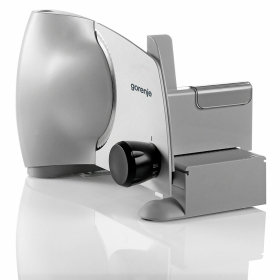 Ломтерезка GORENJE R607A, диаметр ножа 17 см, 110 Вт, диаметр ломтиков 0-15 мм, белый