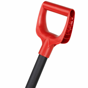 Лопата снеговая 50х34см "ПРОРАБ" ребра жесткости, планка на клепках СУПЕРПРОЧНАЯ, первичное сырье, черенок с V-ручкой, КРАСНАЯ, ГРАНДМАСТЕР, 700331