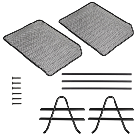 Лоток горизонтальный металлический для бумаг, 2 секции, BRAUBERG "Germanium", А4 (355х205х295 мм), черный, 231950
