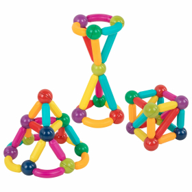 Магнитный конструктор MAGNETIC STICKS, 72 магнитные детали, BRAUBERG KIDS, 665722