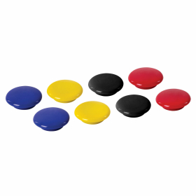 Магниты диаметром 30 мм, КОМПЛЕКТ 8 штук, цвет АССОРТИ, в блистере, BRAUBERG, 230758