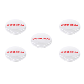 Магниты ОФИСМАГ 30 мм, НАБОР 5 шт., серые, 237474