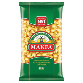 Макароны МАКФА "Ракушки", 400 г, 15657