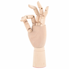 Манекен художественный "РУКА" левая, высота 18 см, дерево, BRAUBERG ART CLASSIC, 192516