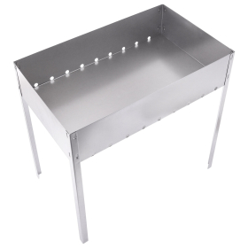 Мангал сборный стальной, размер 500х300х500 мм, в термопленке, 701726