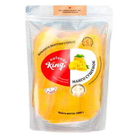 Манго натуральное KING, сушеное, 1 кг, пакет, 10101
