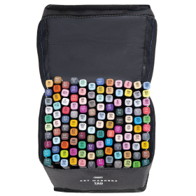 Маркеры для скетчинга двусторонние, НАБОР 120 шт., текстильный чехол, WBZ, 152576