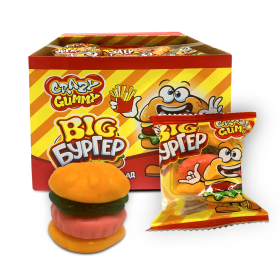 Мармелад "CRAZY GUMMY. BIG Бургер", 18 г, КАНДИ КЛАБ, MAR073