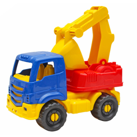 Машина-экскаватор пластиковая, 16 см, без механизмов, РК, И-7977, И-7976