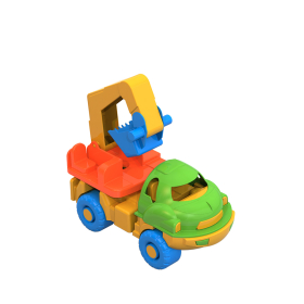 Машина игрушечная ЭКСКАВАТОР "Малыш", пластиковая, 18,5x9,5x11 см, НОРДПЛАСТ, 63