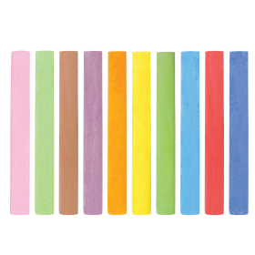 Мел цветной круглый мягкий 100 штук, 10 цветов, BRAUBERG, картонная упаковка, 272769