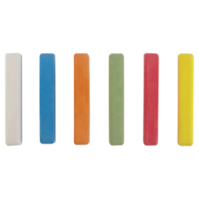 Мел цветной квадратный 6 штук, ПИФАГОР, картонная упаковка, европодвес, 221979
