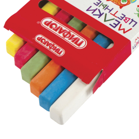 Мел цветной квадратный 6 штук, ПИФАГОР, картонная упаковка, европодвес, 221979