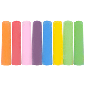 Мел в ведерке для рисования на асфальте 8 штук, цветной круглый, BRAUBERG KIDS, 272772