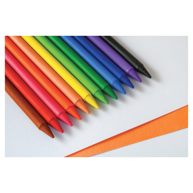 Мелки пластиковые BIC "Plastidecor", 12 цветов, ультрапрочные, круглые, картонная упаковка, подвес, 945764