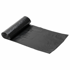 Мешки для мусора 30 л черные, в рулоне 30 шт., ПНД 7 мкм, 48х55 см, ЛЮБАША, 608089