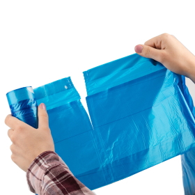 Мешки для мусора с завязками LAIMA "ULTRA" 35 л, синие, рулон 20 шт., особо прочные, ПВД 20 мкм, 50х60 см, 607689